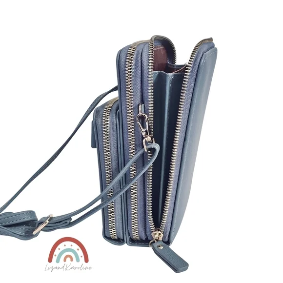 Faux Leather Phone Crossbody Wallet Small Bag - Picture 12 of 15